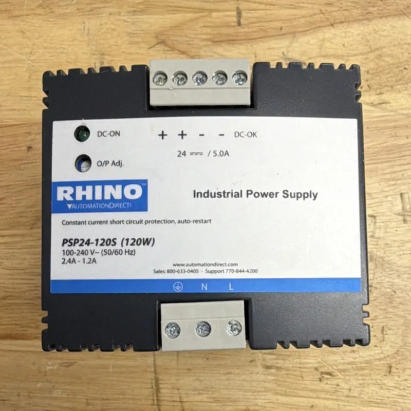 Блок питания RHINO PSP24-120S 24V DC 5A 120W DIN Rail Power Supply 120/240VAC