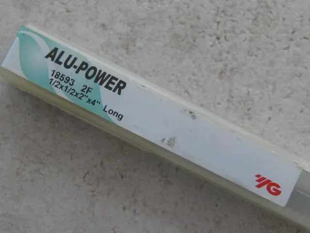 Режущий инструмент YG1 1/2 x 1/2 x 2 x 4 " ALU-POWER 2 Flute Carbide Long End Mi — фото лота 2