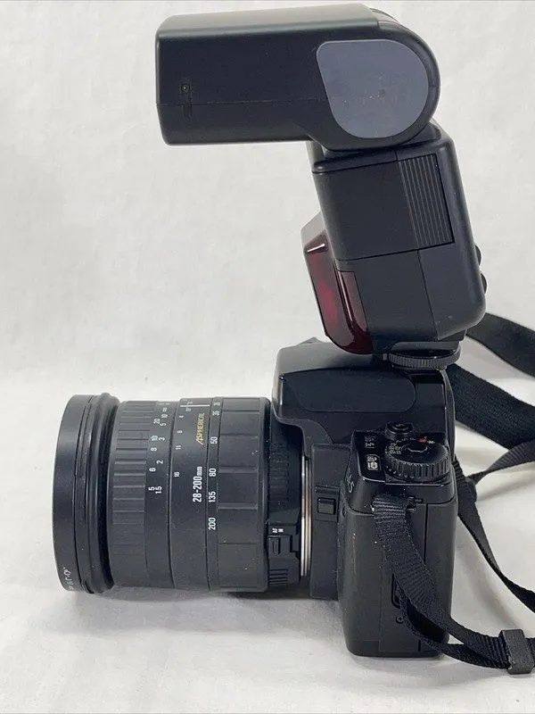 Объектив Sigma SA-5 Camera & Lens Bundle SIGMA Zoom 28-200mm Lens EF-430 Flash — фото лота 3