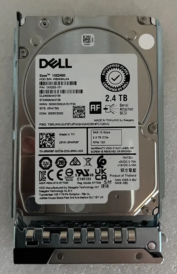 Жёсткий диск ST2400MM0159 Dell RWR8F 2.4TB 10K SAS 2.5" 12Gbps HDD Hard Drive 0R