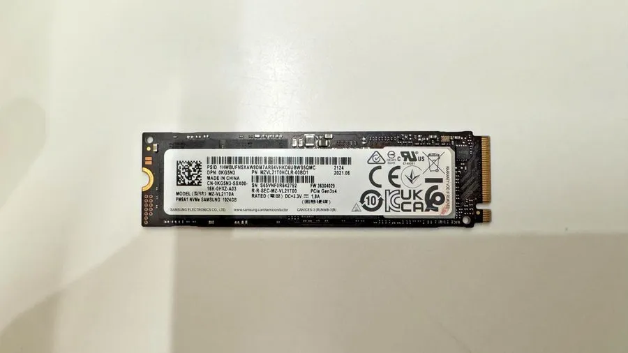SSD-накопитель Samsung PM9A1 1TB NVMe M.2 PCIe Gen4x4 SSD MZ-VL21T0A High Speed 