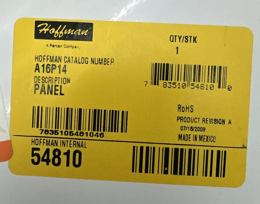 Монтажный шкаф Hoffman A16P14 Panel Rev A