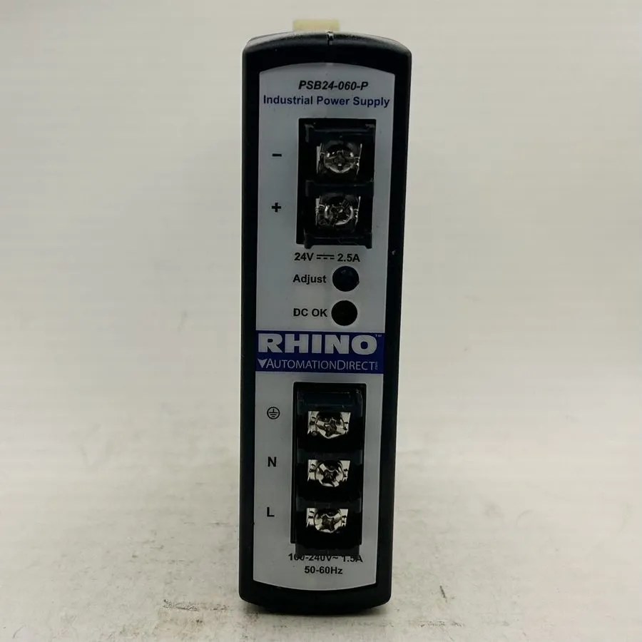 Блок питания Rhino, PSB24-060-P, Automation Direct Power Supply 24vdc 60W DIN Ra — фото лота 1
