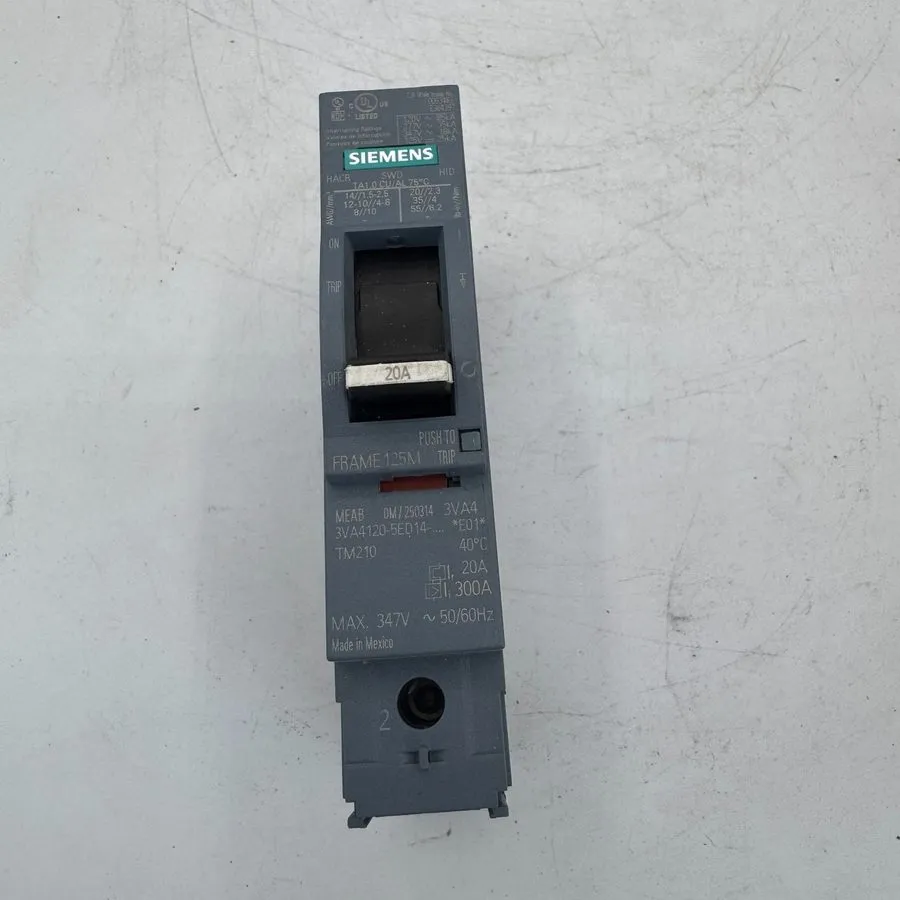 Автоматический выключатель TAKE OUT SIEMENS 3VA4120-5ED14-0AA0 CIRCUIT BREAKER 1 — фото лота 1