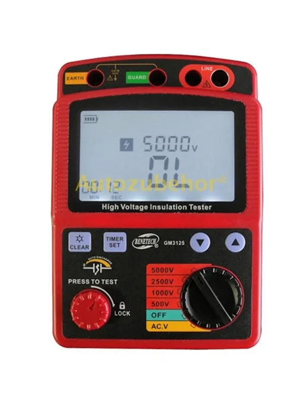 Тестер GM3125 High-Precision Digital Insulation Resistance Tester Megohmmeter 50