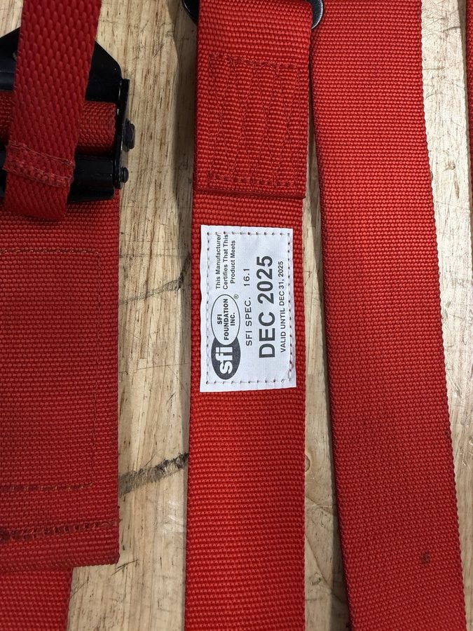 Жгут проводов Red OMP Racing Harness Racing Safety Belts 5-Point FIA Ended ‘25 M