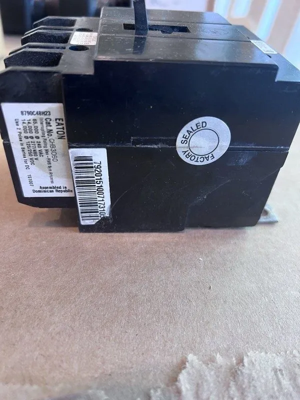 Автоматический выключатель EATON WESTINGHOUSE GHB3060 3 POLE 60 AMP 480v CIRCUIT