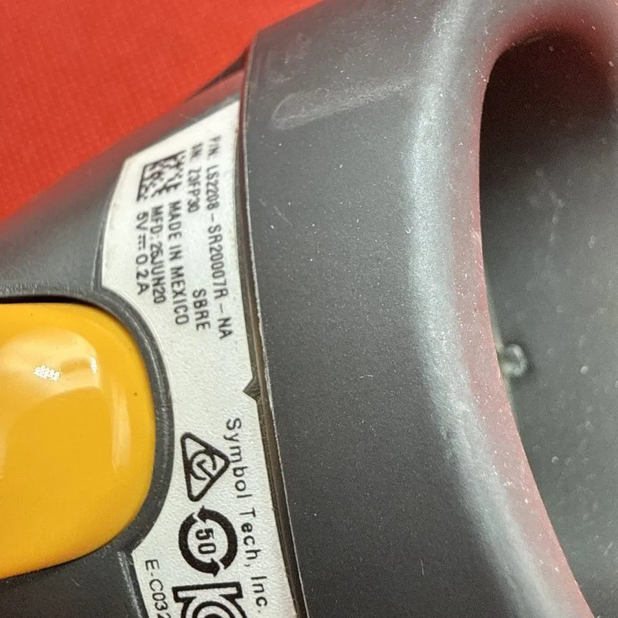 Сканер штрих-кода MOTOROLA SYMBOL LS2208-SR20007R LASER BARCODE SCANNER ONLY — фото лота 2