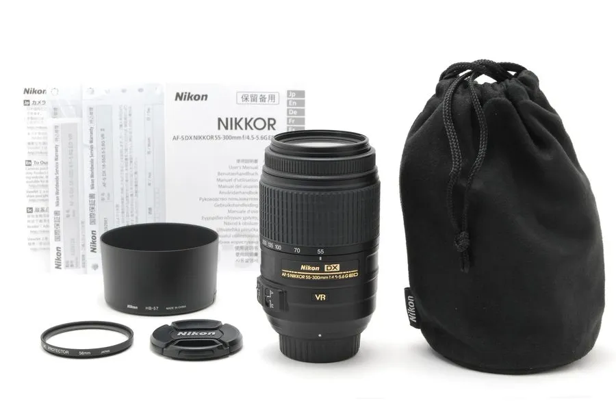 Объектив NIKON AF-S NIKKOR 55-300mm F/4.5-5.6 G ED DX VR Zoom From JAPAN 2509-L3