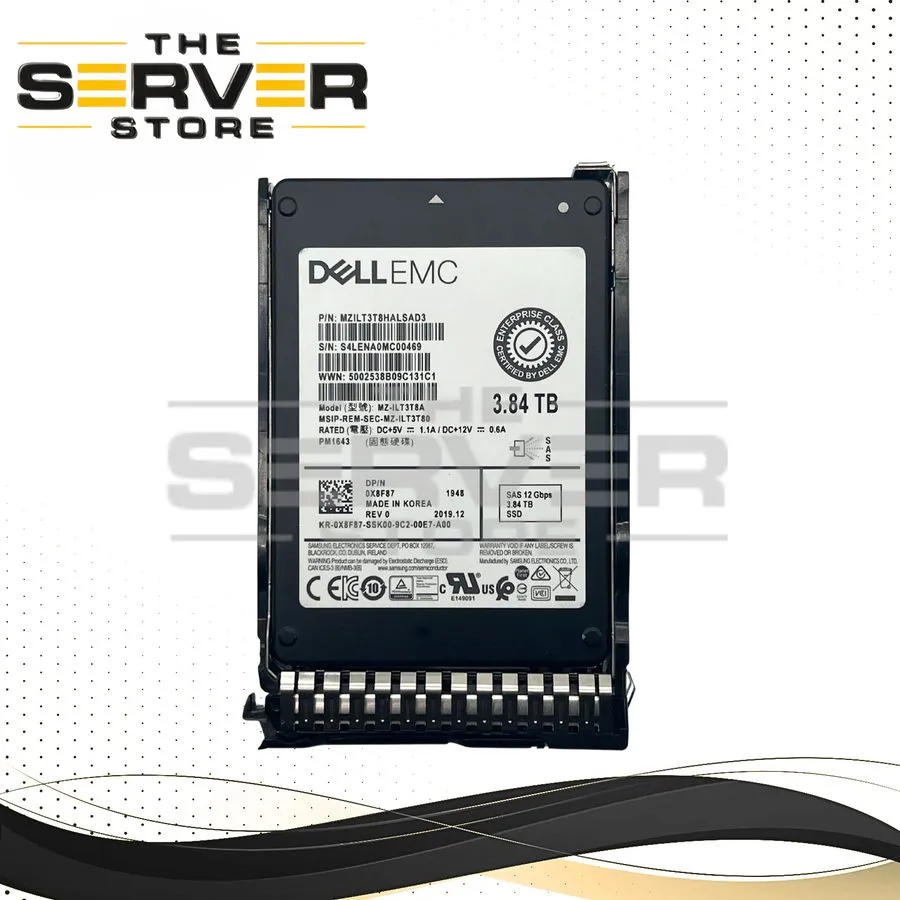 SSD-накопитель MZ-ILT3T8A SAMSUNG PM1643 3.84TB SAS 12G INTENSIVE 2.5'' SSD EMC 