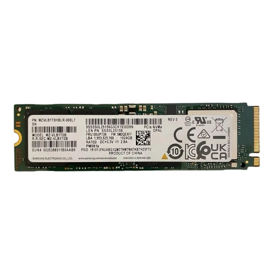 SSD-накопитель Samsung PM981a m.2 1TB NVME 2280 PCIe SSD OPAL MZ-VLB1T0B