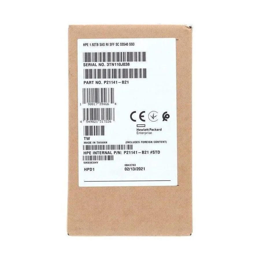 Сервер HPE 1.92TB SAS 12G 2.5" GEN9 GEN10 Server SSD Replace P21141-B21 P22636-0