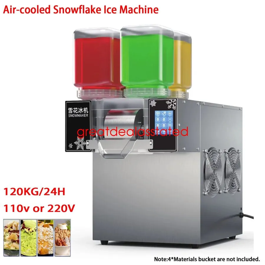 Льдогенератор 120KG/24H Commercial Snowflake Ice Machine Snow Cone Shaving Maker — фото лота 2