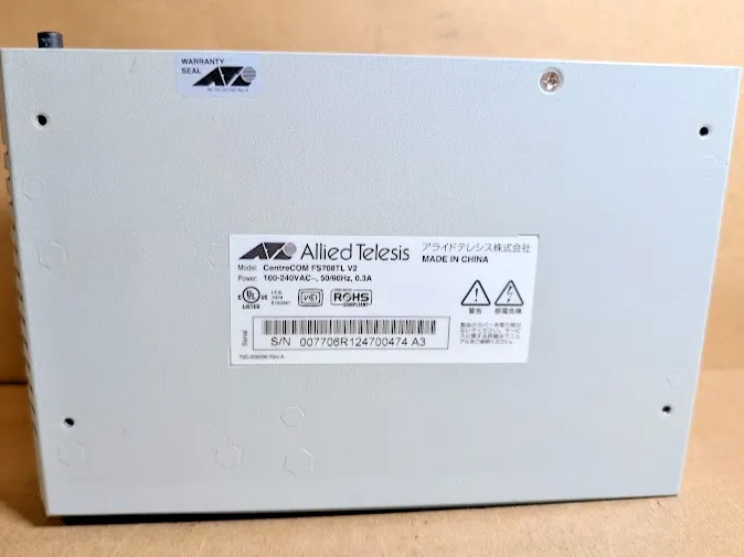Коммутатор Allied telesis centrecom fs708tl v2 ethernet switch — фото лота 1