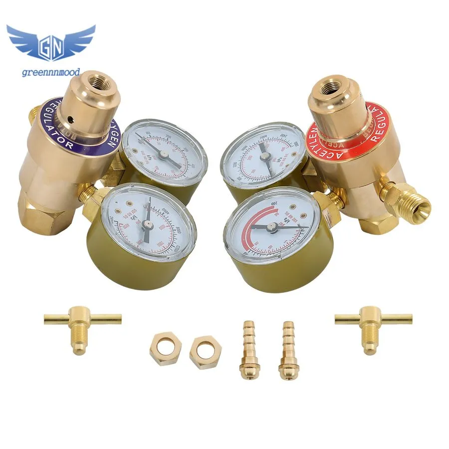 Трубопроводная арматура Oxygen Acetylene Gas Regulator Welding Cutting Torch Dua