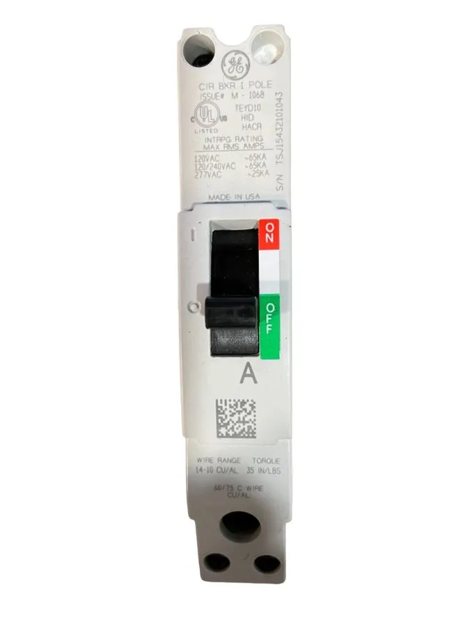 Автоматический выключатель TEYD1050B General Electric 50A 1P 480V Bolt-On Circui — фото лота 1