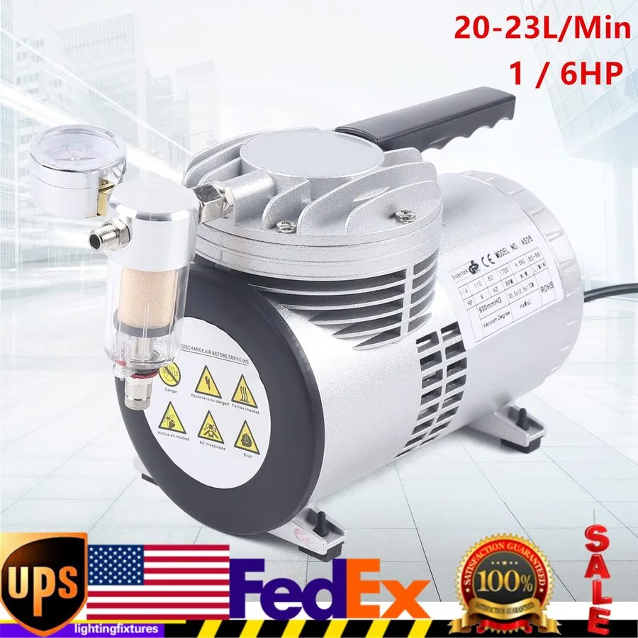 Насос Lab Vacuum Pump 20-23L/min Oilless Vacuum Pump HVAC Diaphragm Filter Pump