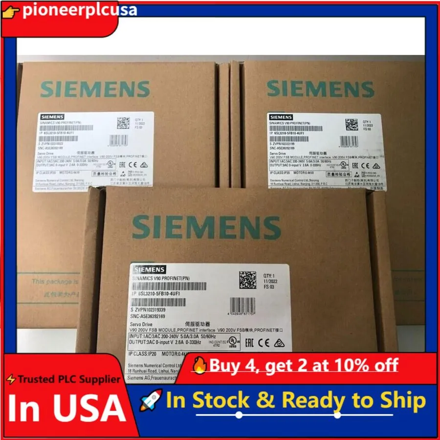 Частотный преобразователь Siemens SINAMICS V90 6SL3210-5FB10-4UF1