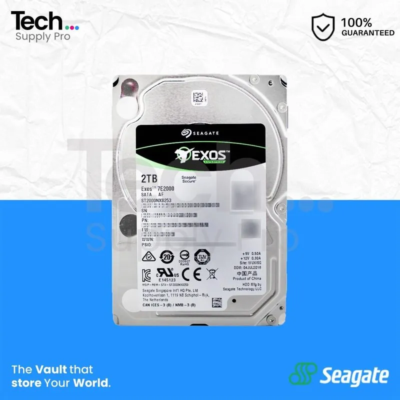Жёсткий диск Seagate ST2000NX0253 Exos 7E2000 2TB SATA 6Gb/s 7200 RPM 2.5” Hard — фото лота 1