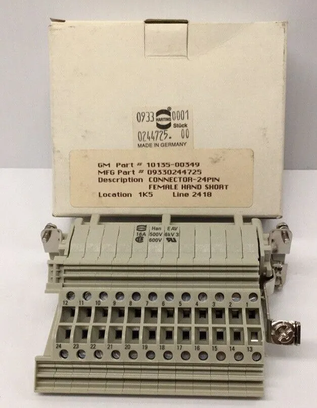 Разъём Harting 09-33-024-4725 Insert Connector 24 Pin 09330245725