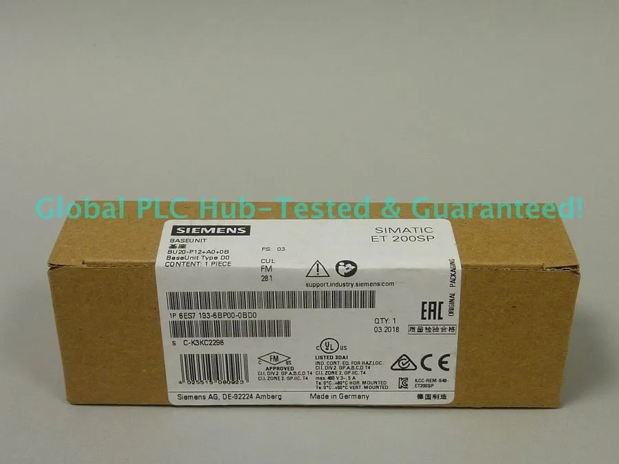 Модуль ввода-вывода 6ES7193-6BP00-0BD0 SIEMENS SIMATIC ET 200SP BaseUnit