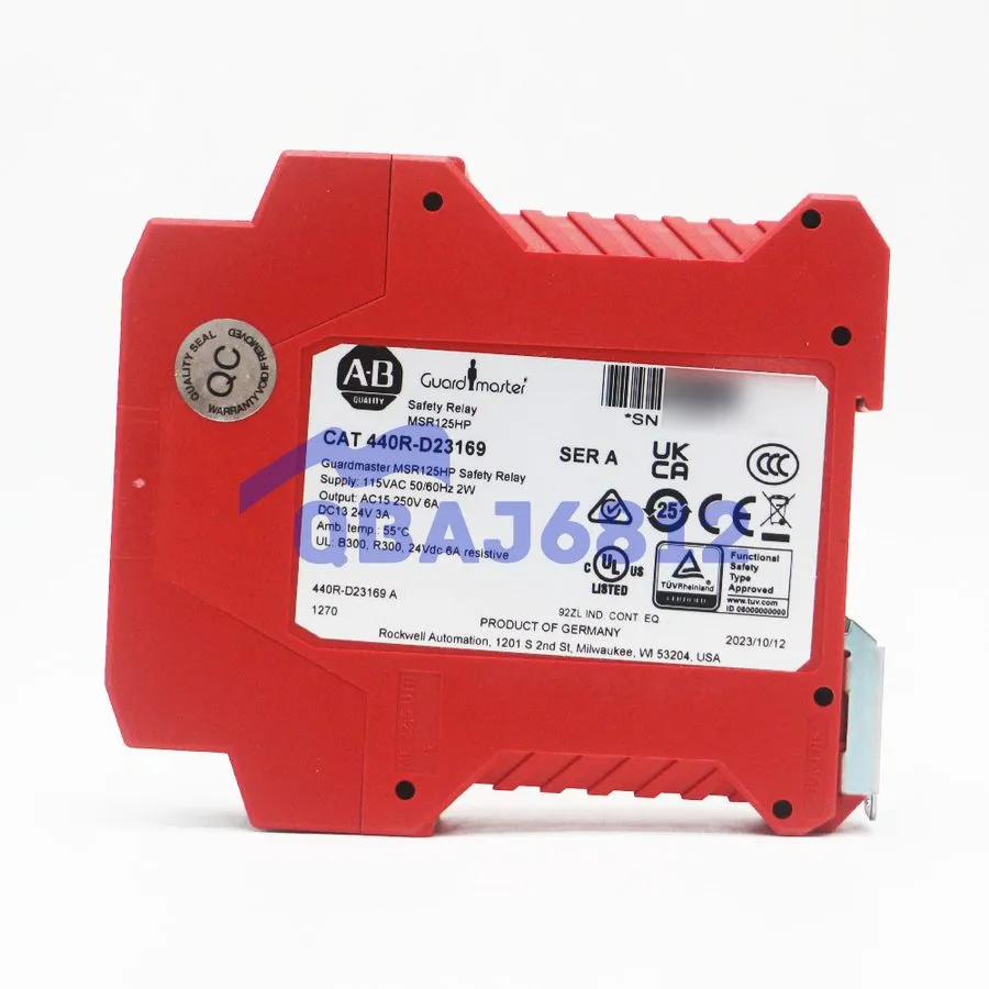 Реле безопасности ALLEN-BRADLEY 440R-D23169 MSR125HP SAFETY RELAY 115VAC 2NO