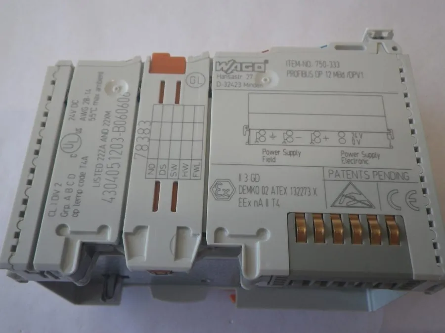 Модуль Wago 750-333 Buscoupler DeviceNet Module — фото лота 1