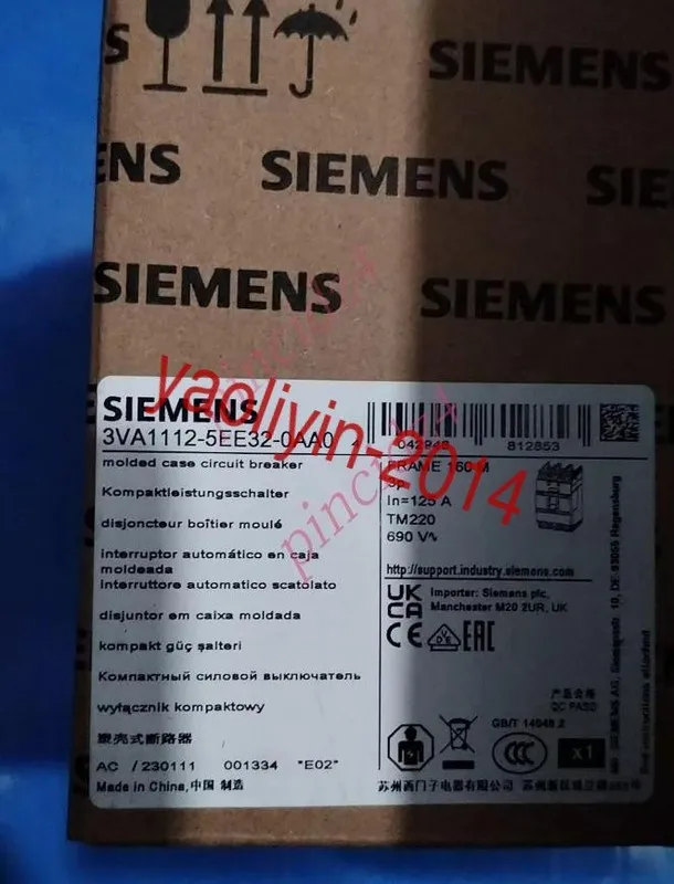 Автоматический выключатель Siemens 3VA1112-5EE32-0AA0 Circuit Breaker 125A