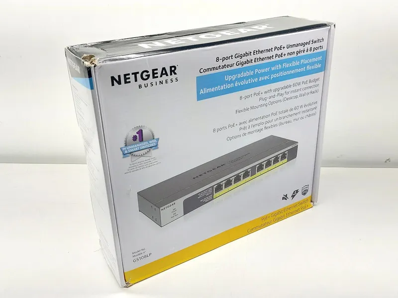 Коммутатор NETGEAR BUSINESS GS108LP 8 Port Gigabit Ethernet 60 W PoE+ Switch