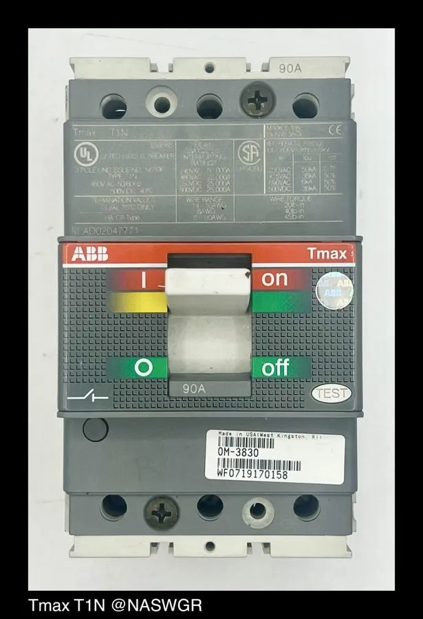 Автоматический выключатель ABB Tmax T1N 100 Molded Case Circuit Breaker 90 Amp