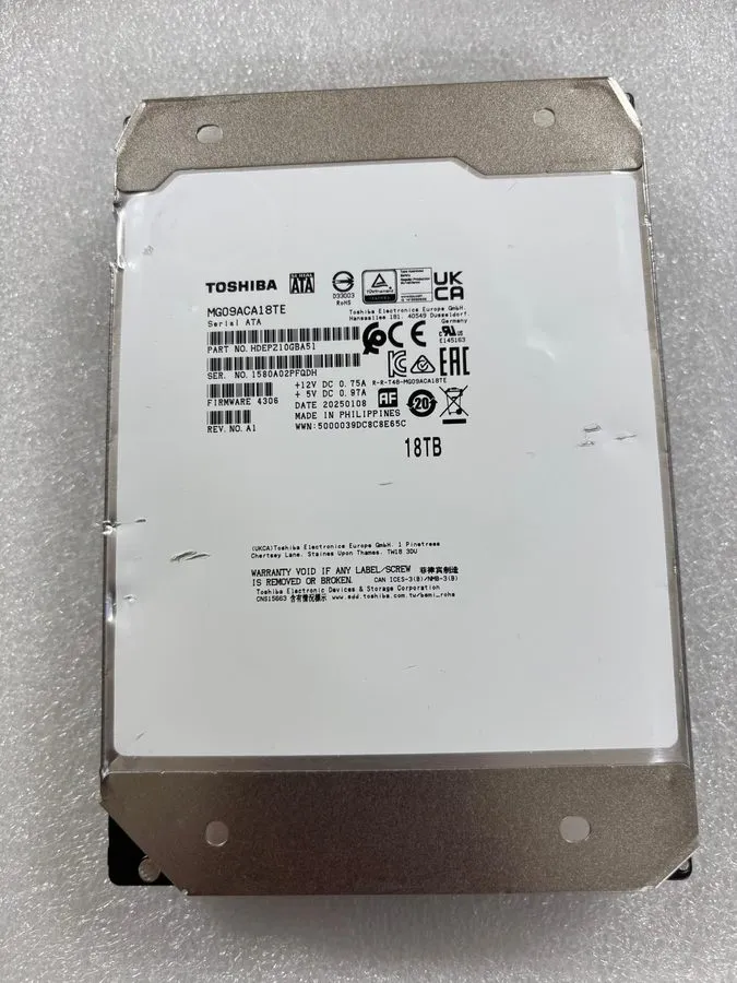 Жёсткий диск Toshiba 18TB 7200RPM 512e 3.5" SATA Enterprise Desktop Hard Drive M