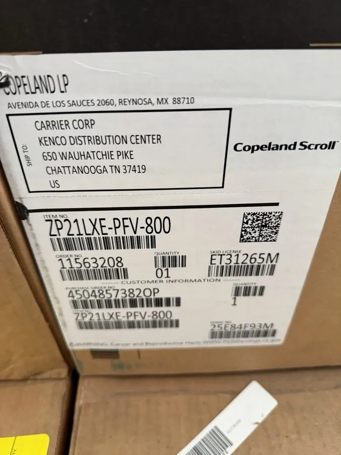 Компрессор ZP21LXE-PFV-800 Copeland Scroll Compressor 20,000 BTU/HR, 208/230V