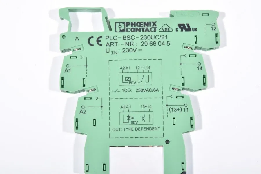 Колодка реле Phoenix Contact Relay Socket PLC-BSC-230UC/21 2966045 230 V AC/DC