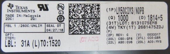 Фото лота LM50CIM3 от продавца №88783