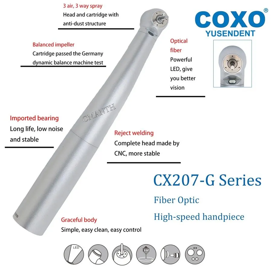 Стоматологический наконечник COXO Dental Handpiece Fiber Optic High Speed Turbin