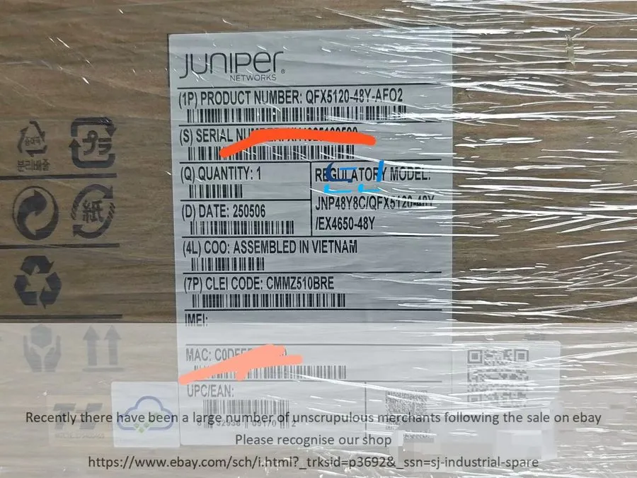 Коммутатор Juniper QFX5120-48Y-AFO2 QFX5120 Series 48-Port Ethernet Switch