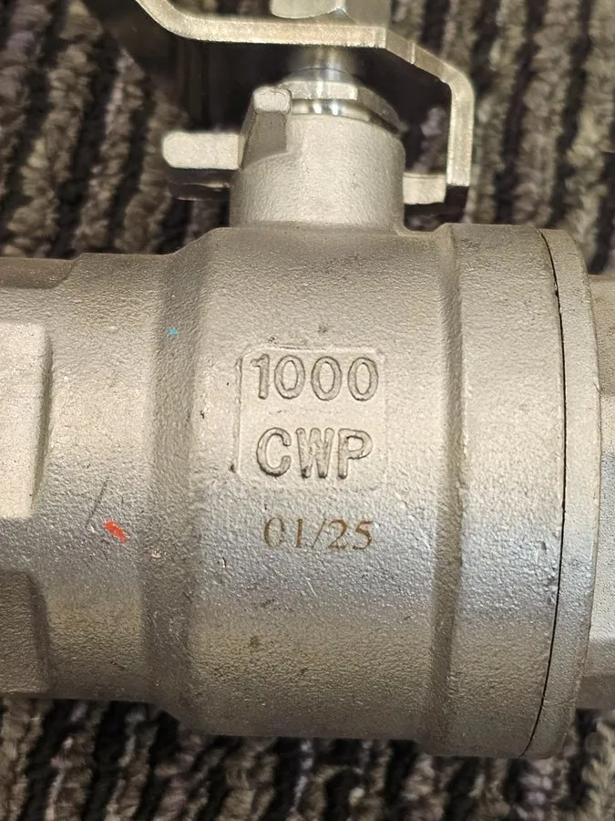 Клапан BII Series SSBV304 V1651: 2" Full Port 304 Stainless Steel Ball Valve, Le