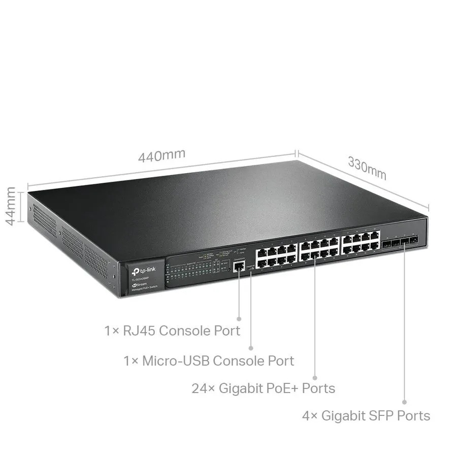 Коммутатор TP-Link TL-SG3428MP Omada JetStream 28-Port Managed Gigabit Switch 24