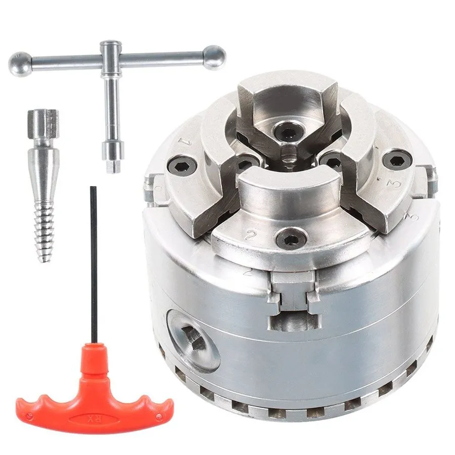 Режущий инструмент Self-Centering Keyed Lathe Chuck Set 2.75" 4 Jaw With 1-Inch  — фото лота 1