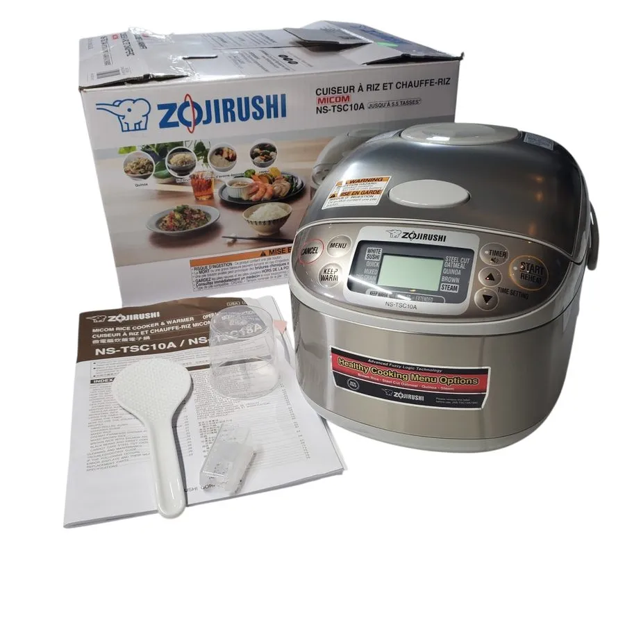 Рисоварка Zojirushi 5.5 Cup Micom Rice Cooker and Warmer Stainless Gray NS-TSC10