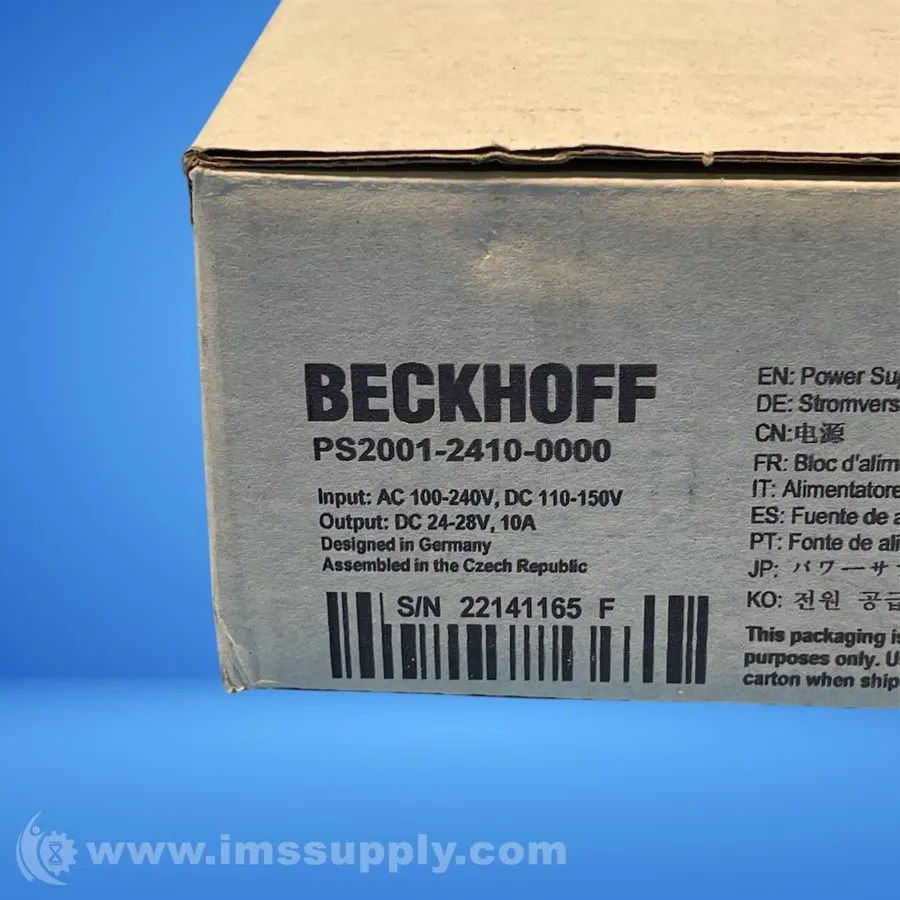 Блок питания BECKHOFF PS2001-2410-0000 POWER SUPPLY PS2000