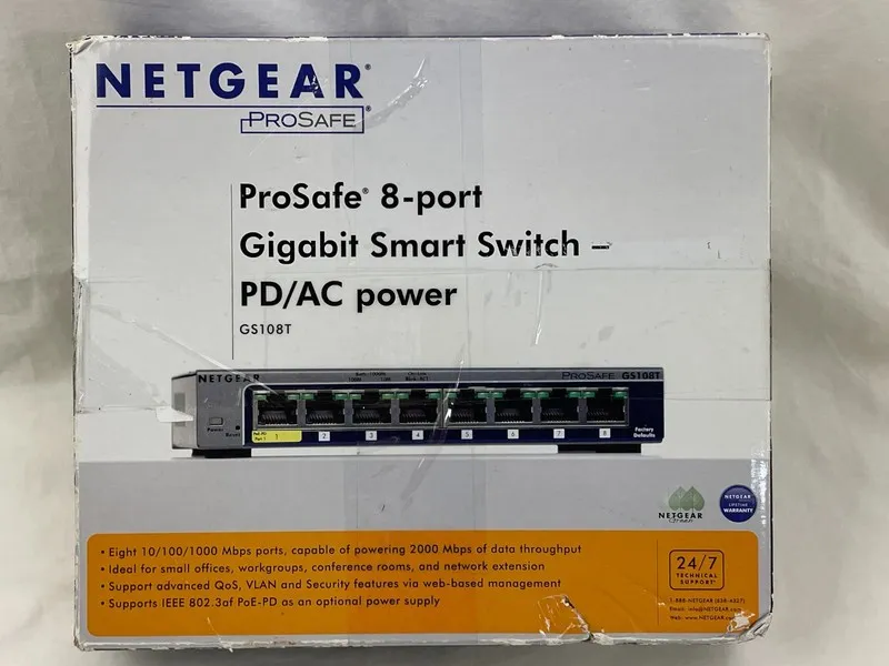 Коммутатор NetGear ProSafe GS108T v2 8-Ports External Ethernet Switch FREE S/H
