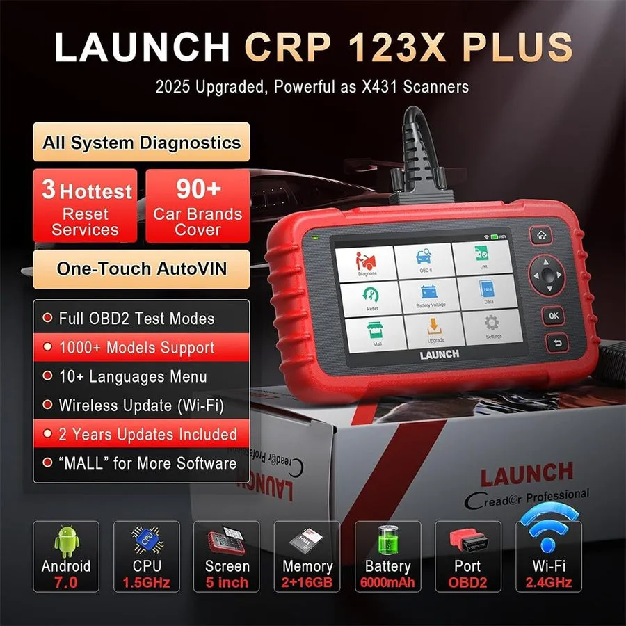 Диагностический сканер 2026 LAUNCH CRP123X Elite Code er Car Diagnostic Scanner 