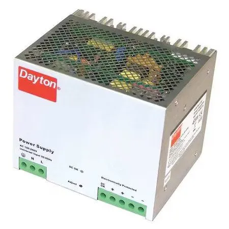 Блок питания DAYTON 33NT14 Power Supply,DIN Rail,480W,24VDC,Metal