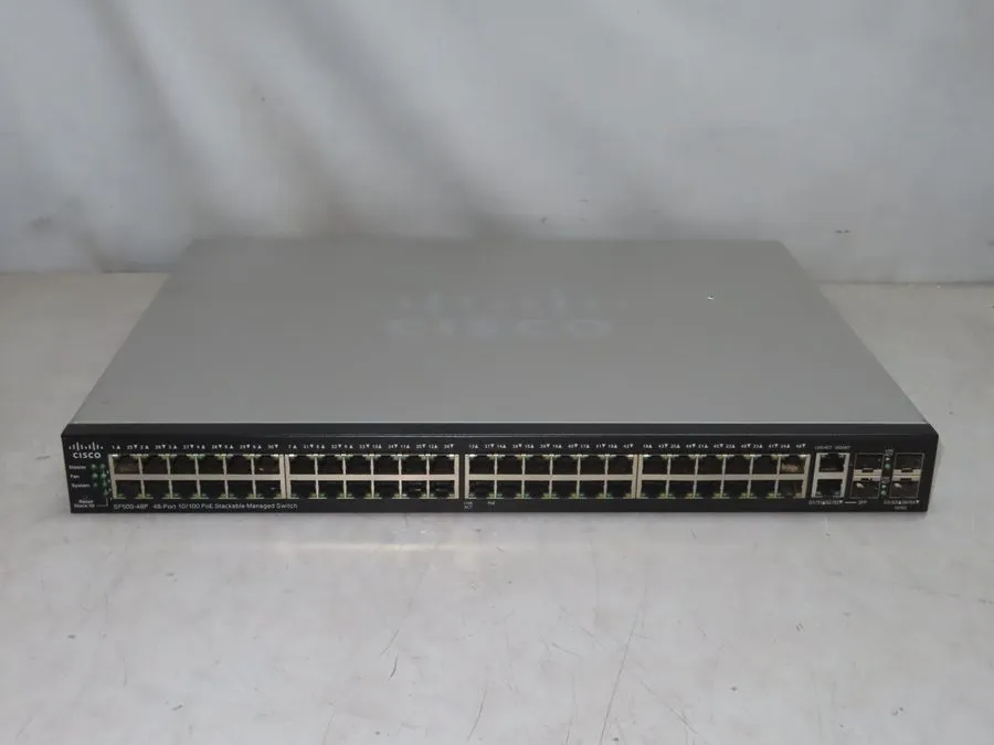 Коммутатор Cisco SF500-48P 48-Port Gigabit PoE+ Managed Switch Layer 3 â€‘ — фото лота 1