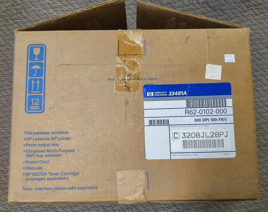 Лазерный принтер HP LaserJet IIIp 3p Laser Printer Vintage 33481A. Made in Japan — фото лота 2