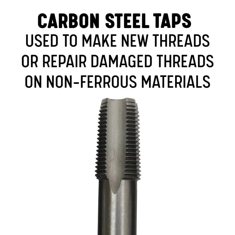 Режущий инструмент Drill America POUCSNPT5 Carbon Steel Npt Pipe Tap Set In Carr — фото лота 2