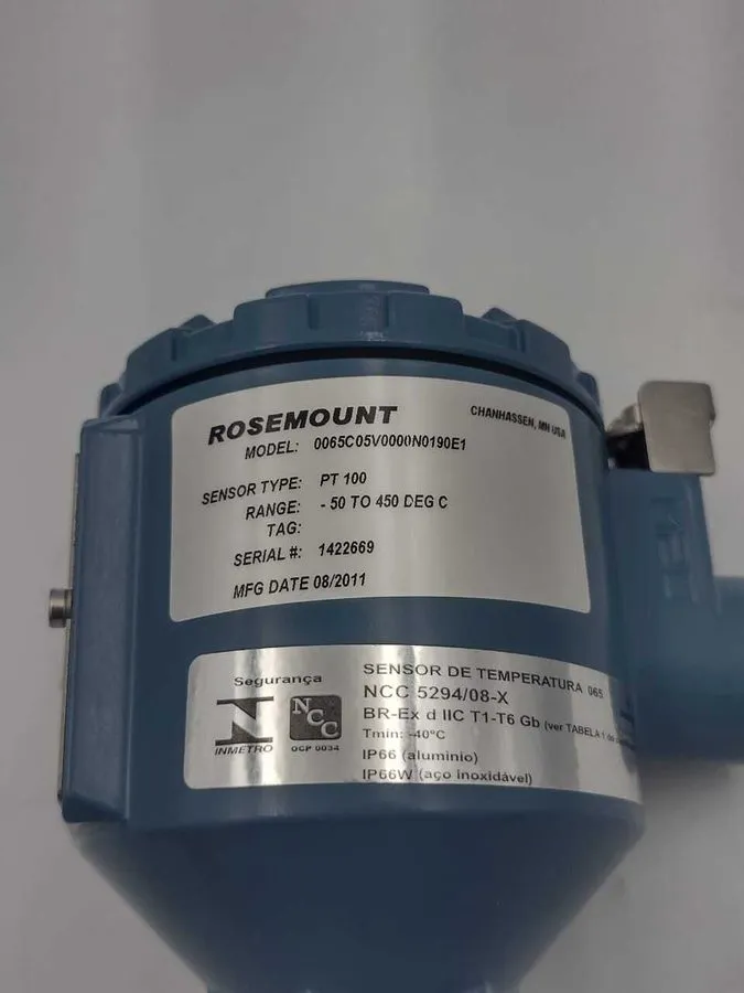 Датчик Sensor de Temperatura Rosemount Kema 99atex8715x 50°C — фото лота 2