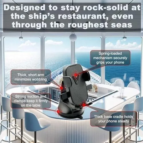 Вакуумная присоска Boat Phone Mount, Suction Cup Boat Cell Phone Holder Marine H — фото лота 2