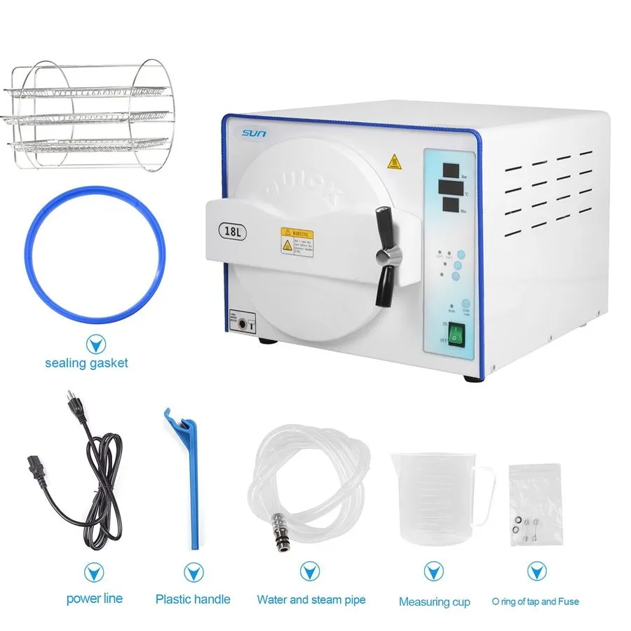 Стерилизатор 18L Class N Automatic Dental Medical Autoclave Pressure Steam Steri